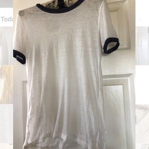 Thin free people ringer T-shirt